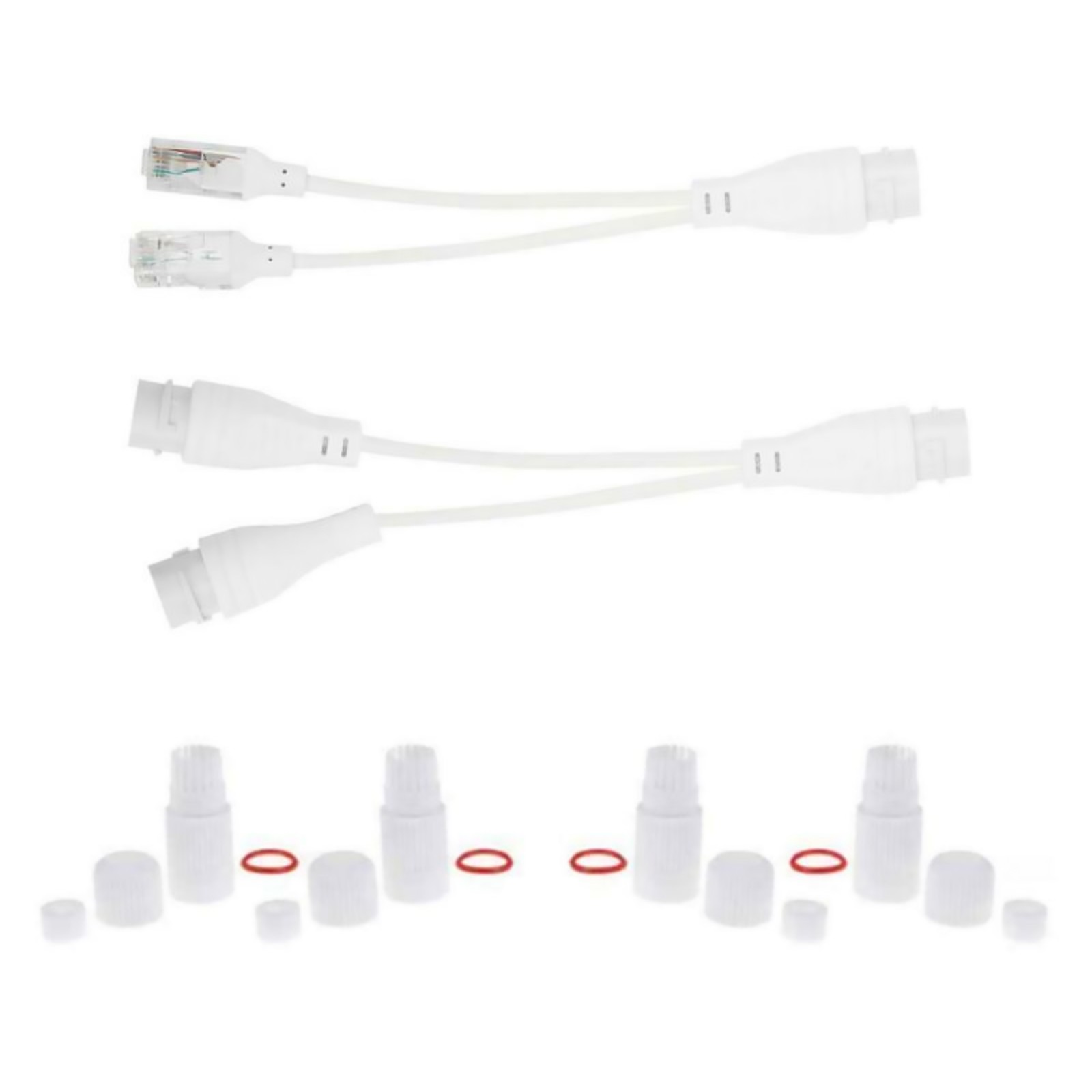 1 to 2 RJ45 Waterproof PoE Splitter Adapter Network Switch Connector