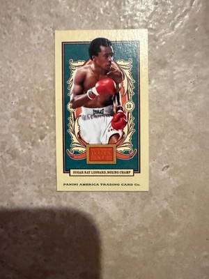 2013 Panini Golden Age mini SUGAR RAY LEONARD Carolina Brights Ink Back #112