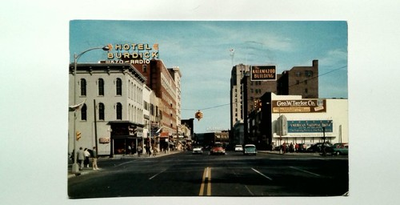 #ad Vintage 1958 Kalamazoo Michigan West Michigan St Postcard Hotel Burdick $5.99