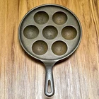 🔥 Vintage Griswold No. 32 Cast Iron Aebleskiver Danish Cake Pan 962 Made in USA
