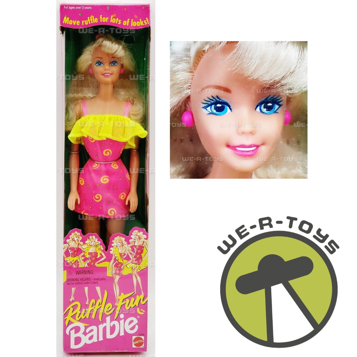 Ruffle Fun Barbie Doll Ruffle For Lots Of Looks 1994 Mattel 12433