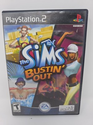The Sims Bustin Out Black Label Playstation 2 PS2 Game No Manual - Tested