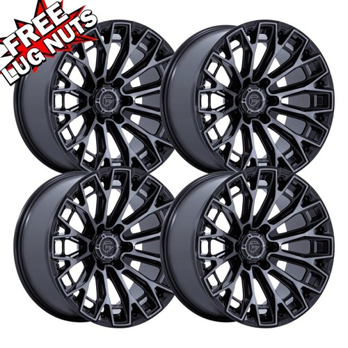 (Set-4) Fuel Fc882 Trax 20X9 6X139.7 Black Tinted 20mm Wheels Rims 20 Inch - Foto 1 di 11