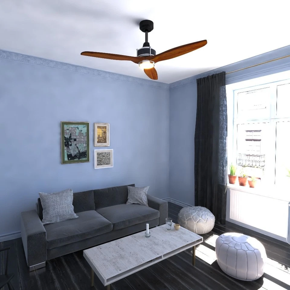 Curtiss 1-Light Ceiling Fan in Industrial Style 21.75 Inches Tall and 52 Inches - Image 2 of 4