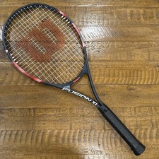 Wilson Fusion XL Tennis Racket Black Red 4 3/8" Grip