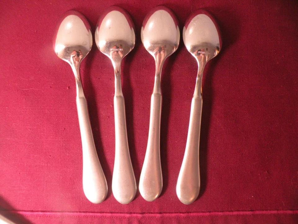 Cucharas sopera ovaladas de 4 lugares mandolina Yamazaki hielo satinado acero inoxidable 7 3/4" Foto 4 de 4