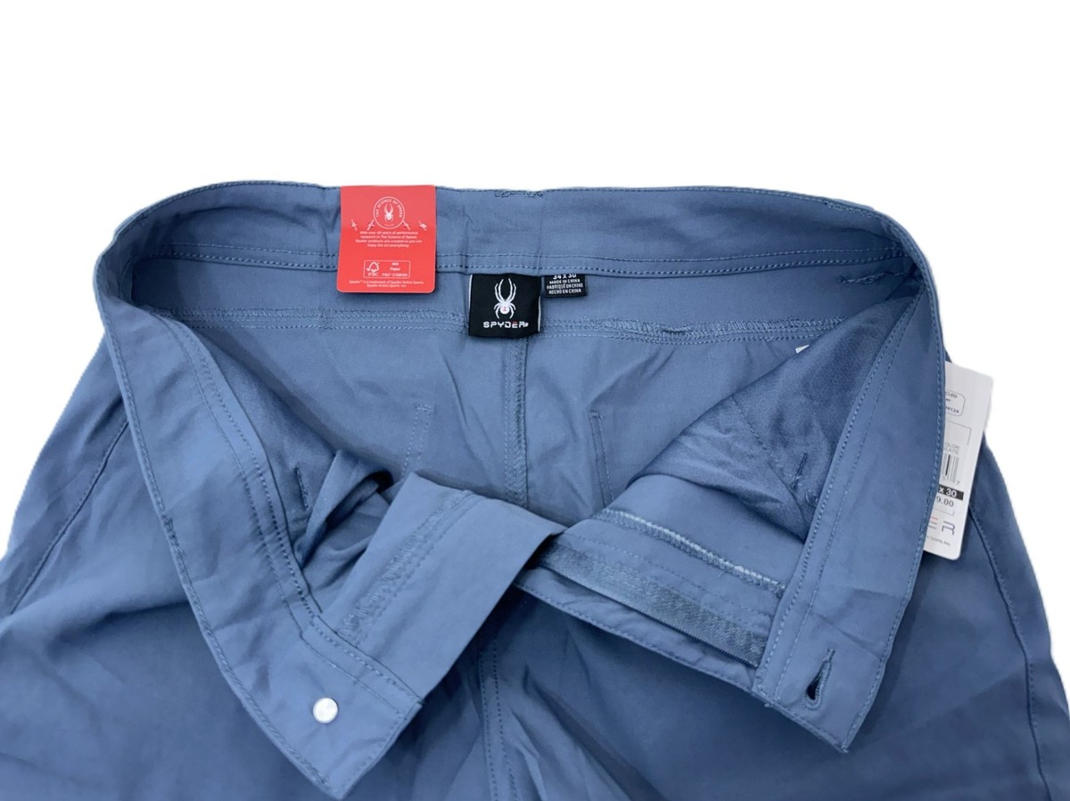 $99 Spyder Active Men's Pants - Blue Slate - Size 34W x 30L - New