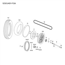 Mutt RS-13 250 EU5 2021 - 2023 Black Stainless Rear Spokes ref no.5-A-1