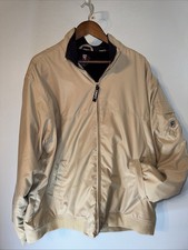 Chaps Ralph Lauren Jacket Khaki Full Zip Lined Arm Vents Pockets Hood Men's XL