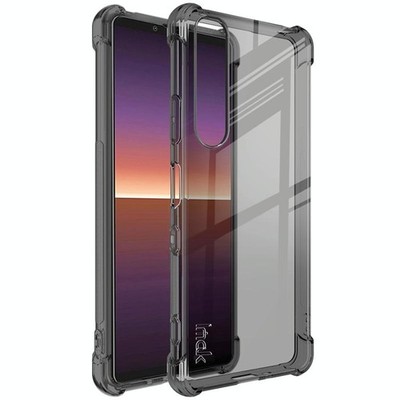 IMAK TPU Airbag Hülle Schwarz Transparent für Sony Xperia 1 III All-Inclusive