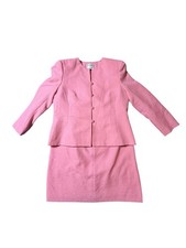 Vintage Collections by Le Suit Pink Skirt Suit 2 Pc Set 16 Blazer