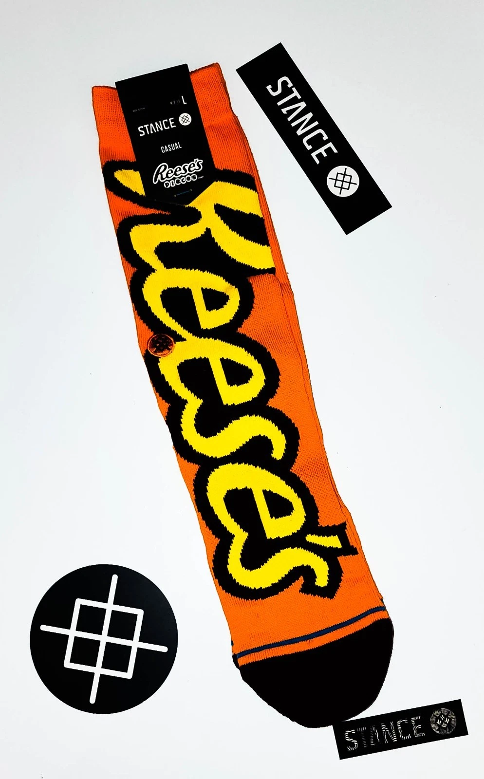 Stance Casual x Reese's Pieces Socks 'Lookin Like A Snack' | L | Crew | NWT
