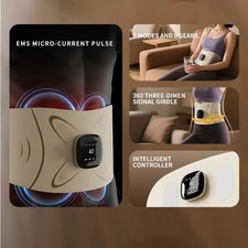 Ems Pulse Slimming Massager Waist Heated Fat Burning Belt Massager