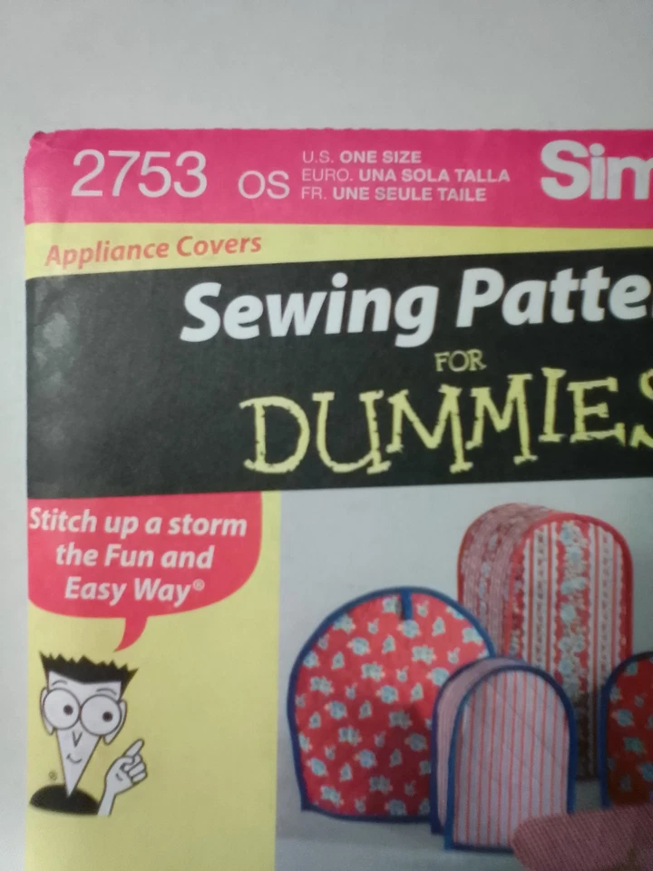 Simplicity 2753 Sewing for Dummies Appliance Covers Pattern Oven Mitt Potholder - Image 2 of 4