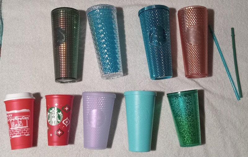 Starbucks Studded Tumbler Cup Assorted Colors, Starbucks Cup Lot Pre Owned 