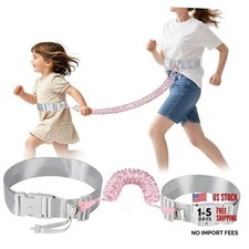 Toddler Safety Waist Leash, Hands-Free Anti Lost Waist Link with Lock, Pink