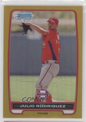 2012 Bowman Chrome Prospects Gold Refractor 48/50 Julio Rodriguez #BCP101 8a6