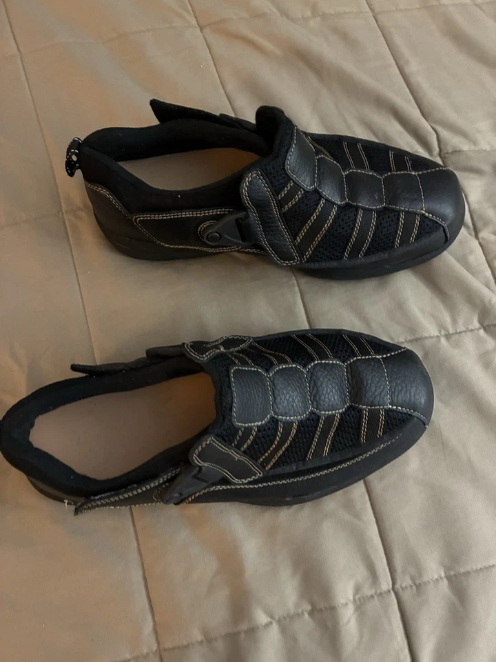 Dr. Zapatos terapéuticos cómodos - Zapatos para diabéticos de cuero y malla para hombre 9,5xw Foto 2 de 4