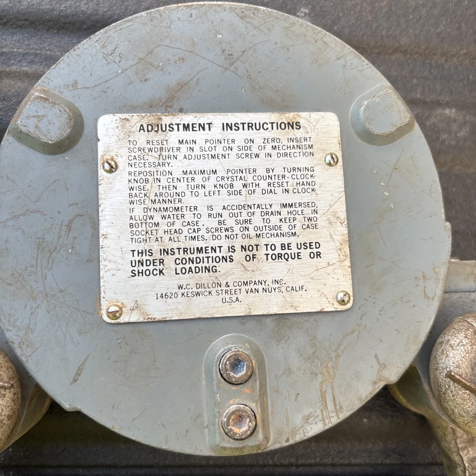 Dinamómetro mecánico Dillon 10.000 lb de capacidad, divisiones de 100 lb Foto 3 de 4