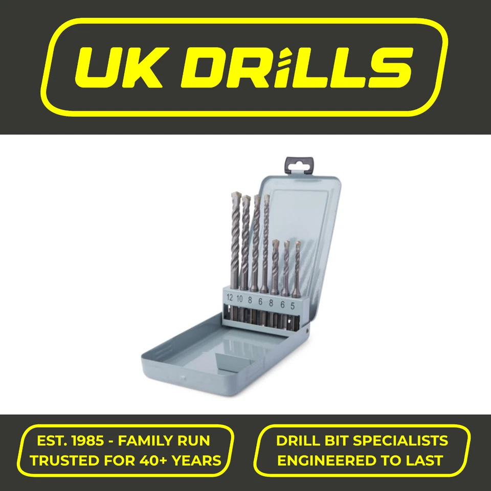 UK DRILLS 7PC piece SDS DRILL BIT SET - QUALITY DRILLS