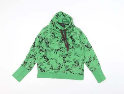 Numph Jungen Pullover grün hochgeschlossen Baumwollmischung Größe M