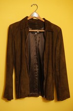 Italian Florence Brown Suede Women's Leather Vintage Jacket