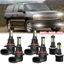 For GMC Yukon XL 1500 2500 2000-2006 LED Headlight High/Low Fog Light Bulbs KIT