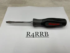 Snap-on Tools NEW DRK TITANIUM 1/4" Tip Soft Grip Flat Head Screwdriver SGD4BDT