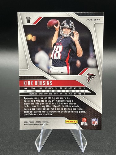 2024 Panini Prizm - Red White & Blue Prizm #10 Kirk Cousins - Picture 2 of 2