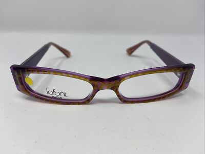 lafont PARIS Eyeglasses Frame BABY 732 51-16-142 Purple/Brown Full Rim WE94