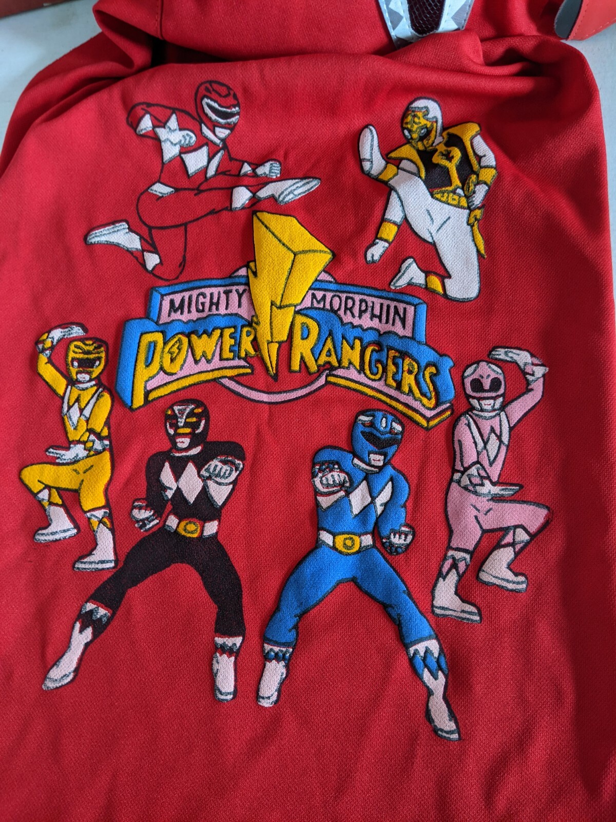 Vintage Red Mighty Morphin Power Rangers Cape Mask Kids 11L | eBay
