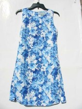 NWT Skies Are Blue Floral Print Dress Blue White Color Sz S