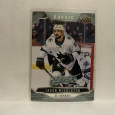#225 Jacob Middleton Rookie San Jose Sharks 2019-20 Upper Deck MVP Hockey Card K