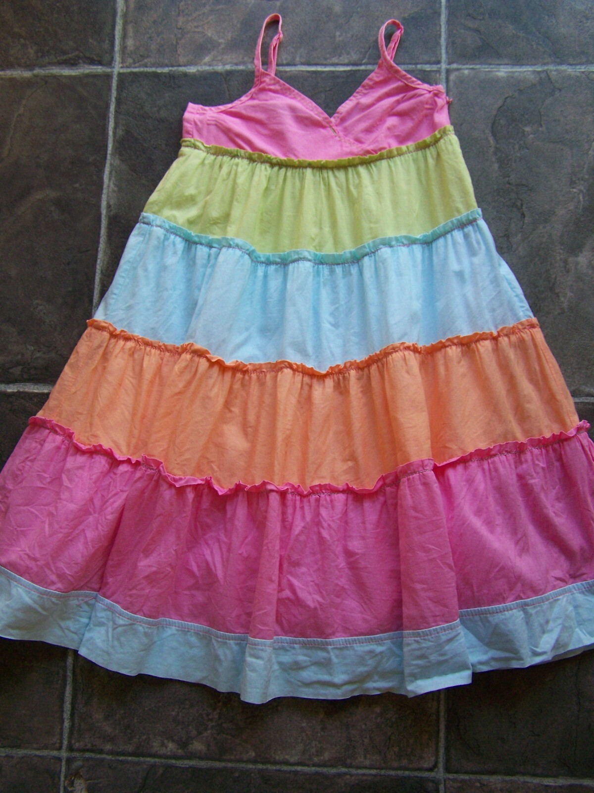 Girl's Milkshake Tiered Strappy Summer Cotton Dress Size 3 VGC eBay