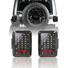 Pair Led Rear Tail Lights Brake Reverse Turn Models For Jeep Wrangler Jk 07-18