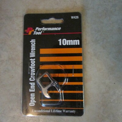 Performance Tool Open End Crowfoot Wrench - 10mm - W426 - New  (B 32)