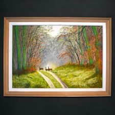 Tableau Original Signé Richard 95, Peint à la Main, Encadré Œuvre unique Art