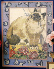 Butterfly Watcher Cross Stitch Pattern - Himalayan Cat