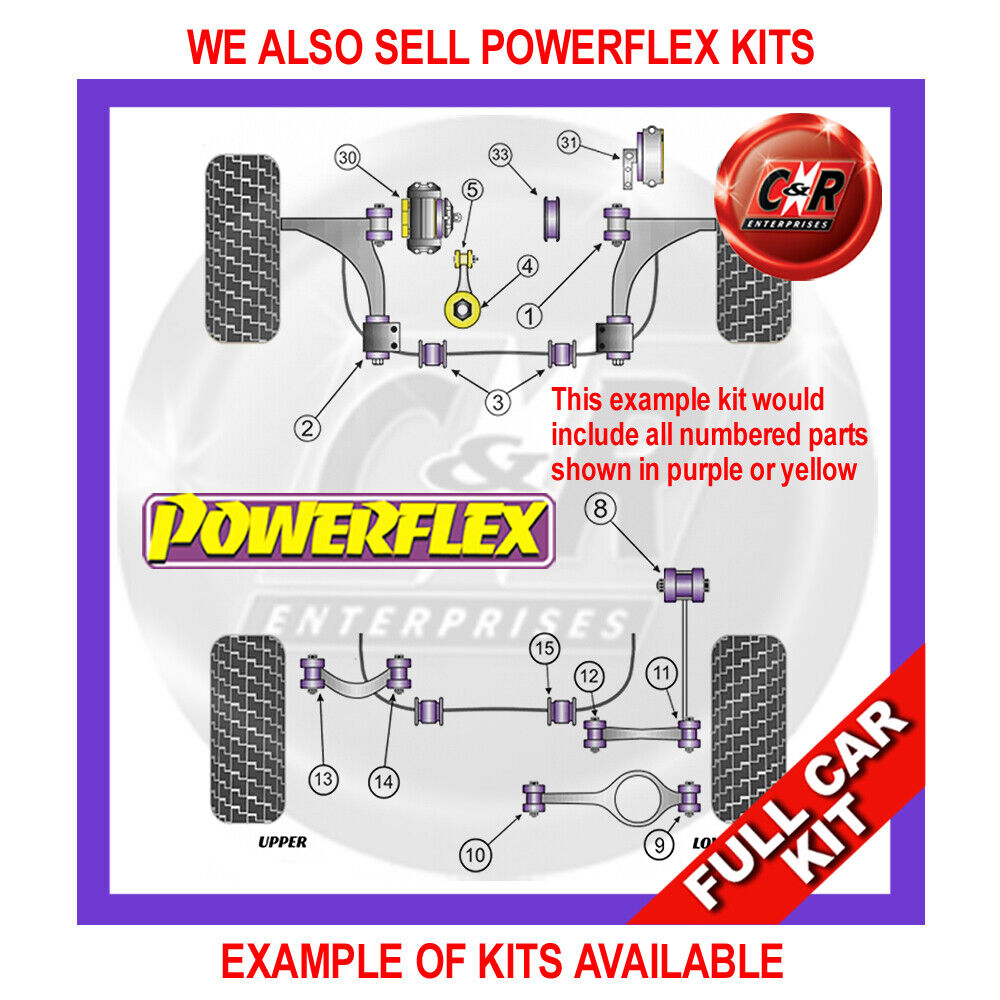 Powerflex Black For Mini R50/2/3 Gen1 00-04 UpEngMntLinkSml Bush+UpEngMnt Insert Popularna produkcja krajowa