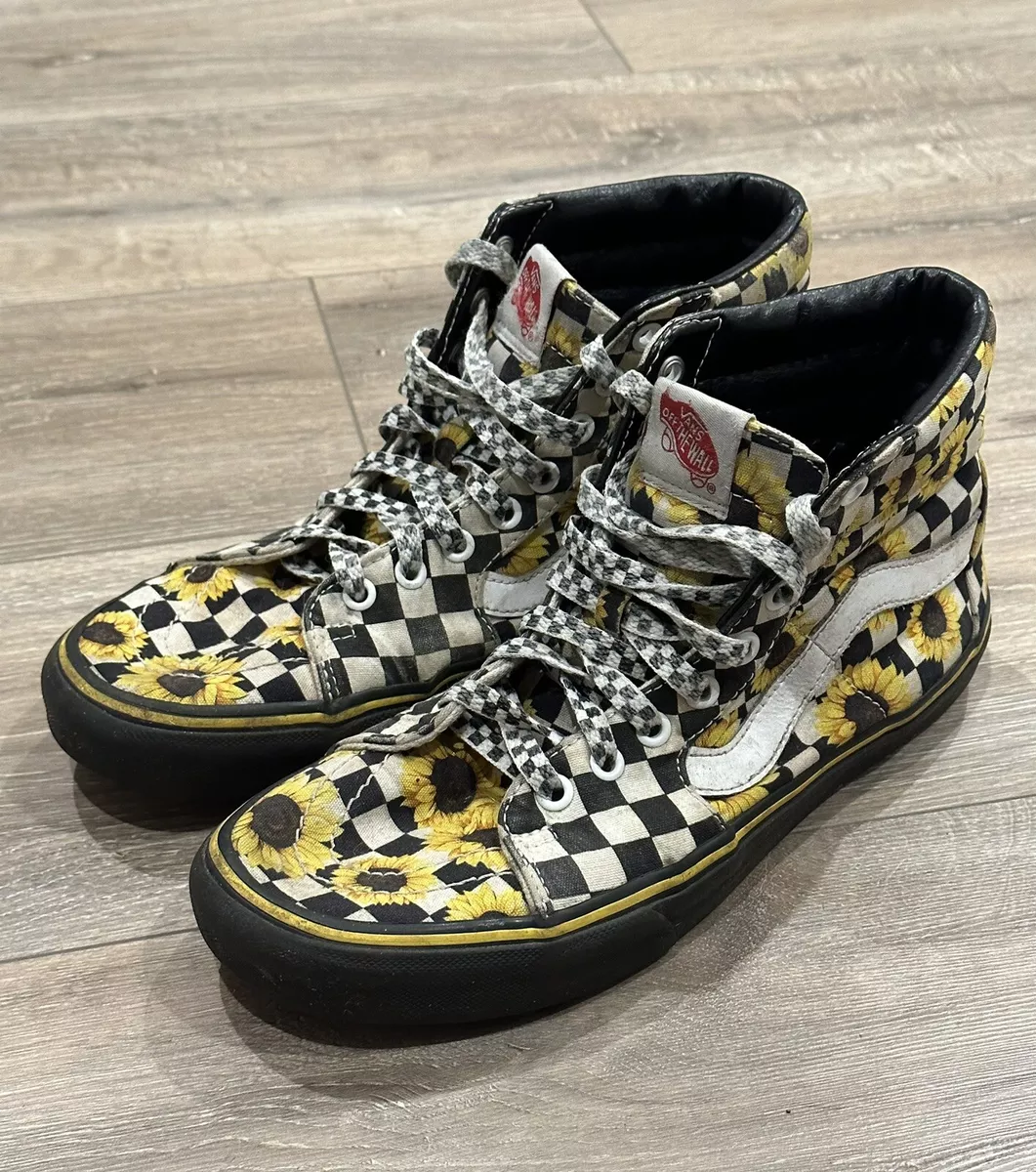 Custom Vans/custom Sneakers Sunflower/embroidered Vans 