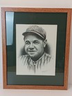 1940's BABE RUTH New York Yankees Framed Print by Wilbur Gonterman 21.5"x 17.5"