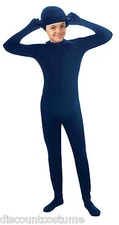 I'M INVISIBLE BLUE SKIN SUIT CHILD HALLOWEEN COSTUME SIZE MEDIUM (8-10)