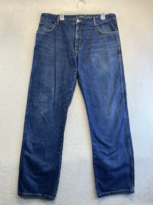 Cabelas Jeans Men 36x34 Actual 38x34 Relaxed Straight Dark