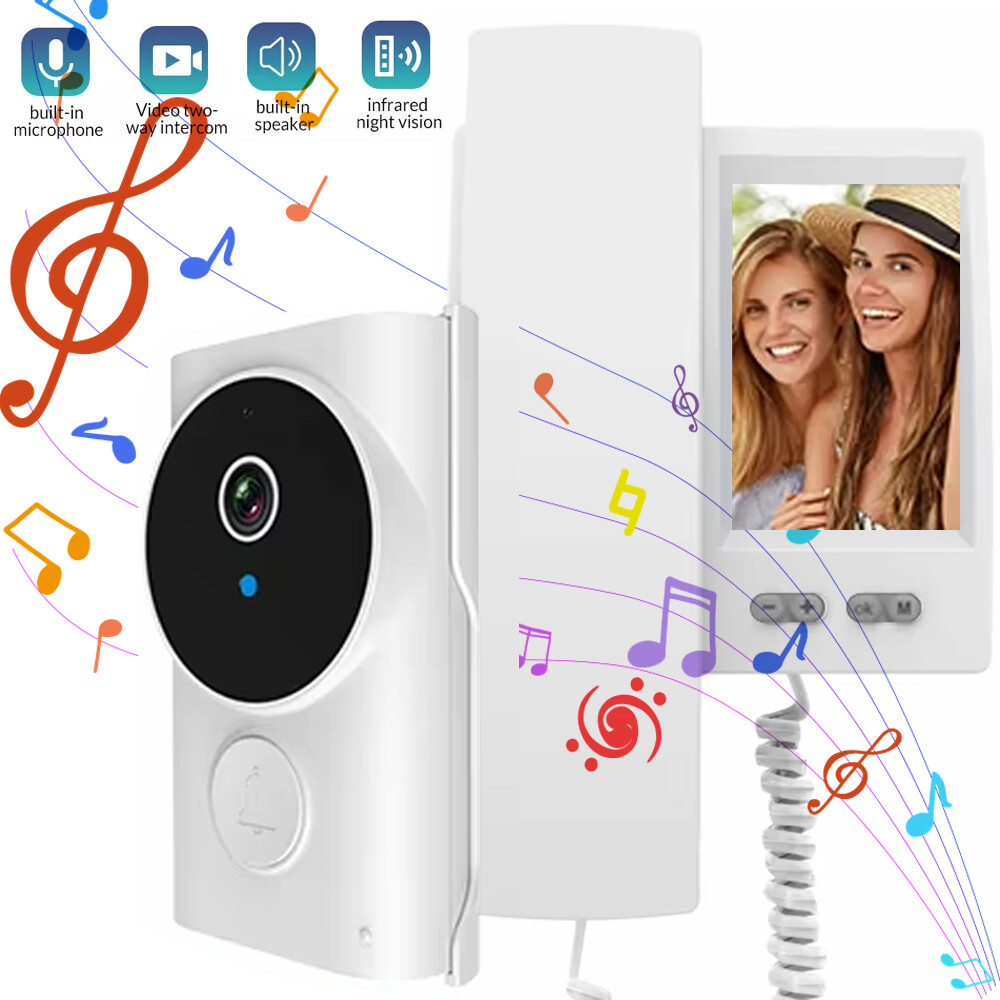 Doorbell Phone Camera with Monitor Video Door Bell Intercom System
