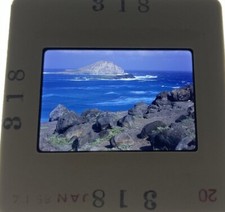 1980s Slide 35mm Rabbit Island Ocean View Oahu Hawaii
