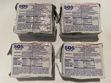 LOT of 4 Emergency Food Rations Packs 2400 Calories each Hurricane Disaster MRE