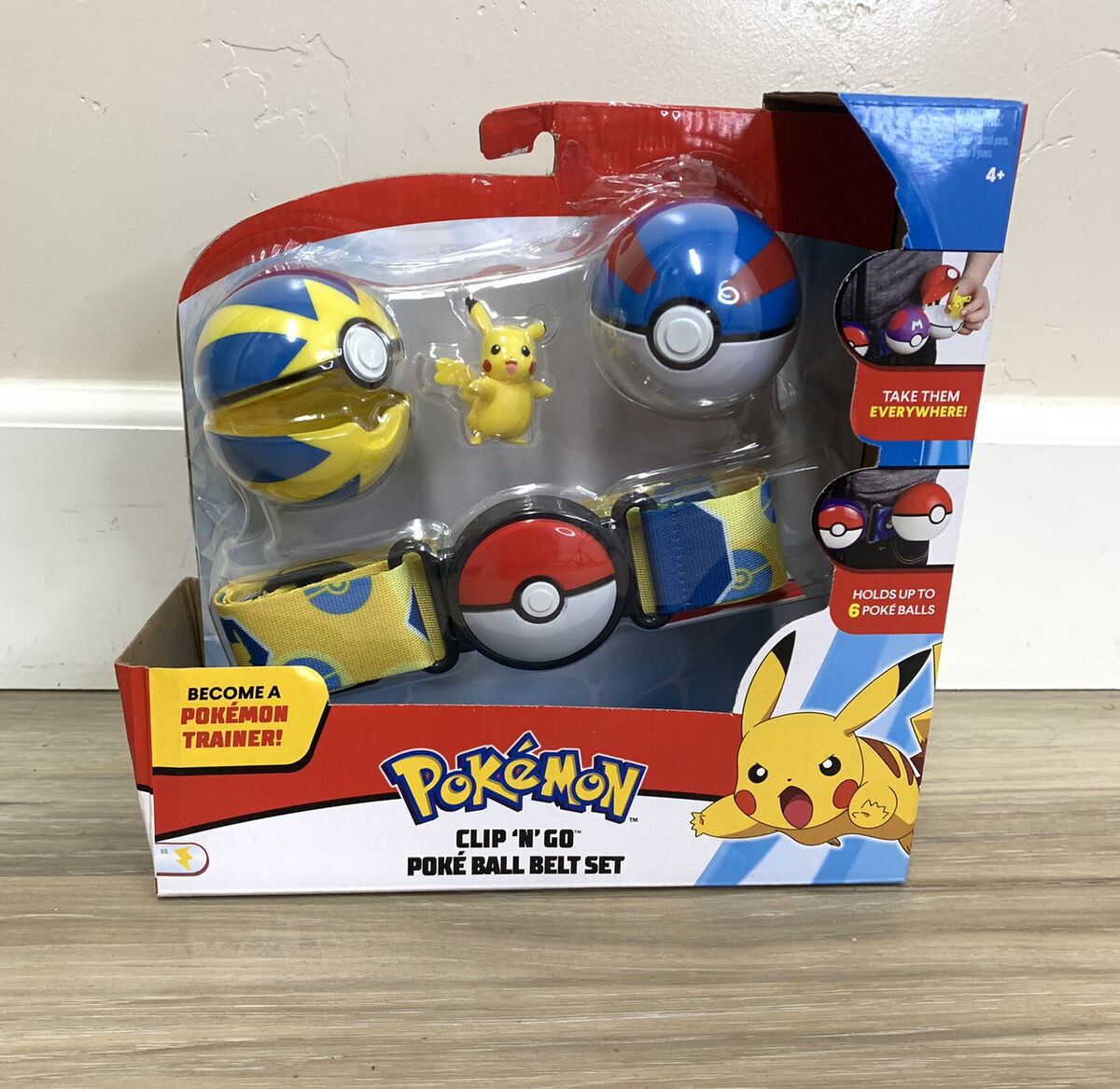Pokemon Clip Go Belt Transport Ball Pikachu With 2 Pokeball
