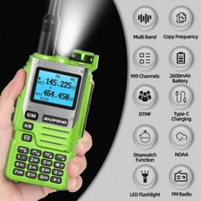 Baofeng UV-K61 Multi Band Walkie Talkie 999CH NOAA Type-C Upgraded K6 Ham Radios