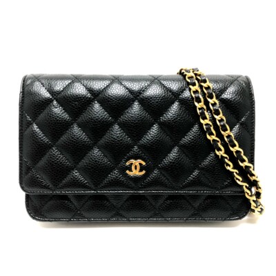 CHANEL AP0250 CC Mark Classic Matelasse Chain wallet