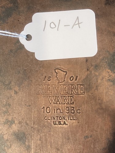 Paul Revere 1801 Chef Kitchen Copper 10 Inch Skillet Fry Pan Composite Handle CA - Picture 5 of 5